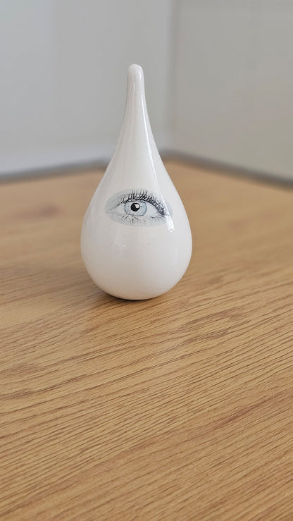 Ceramic Good Eye Drop Sculpture