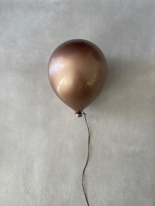 Metallic Beige Ceramic Balloon Sculpture