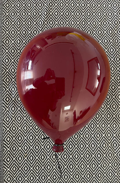 Red Wine Glossy Ceramic Balloon Sculpture