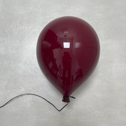 Red Wine Glossy Ceramic Balloon Sculpture