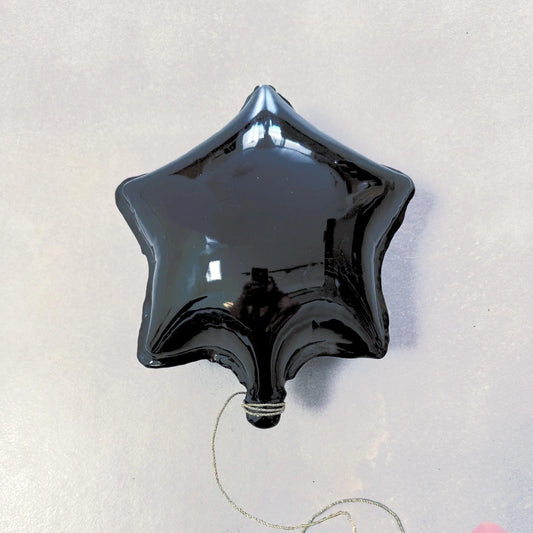 Black Star Ceramic Balloon Sculpture