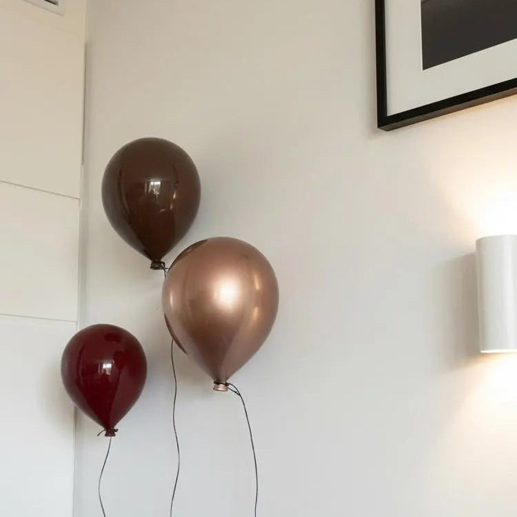 Merlot Glossy Ceramic Balloon Sculpture