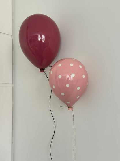 Rosey Glossy Ceramic Balloon Sculpture
